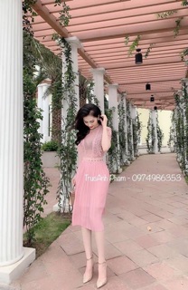 Váy ren xếp li / kèm ảnh thật