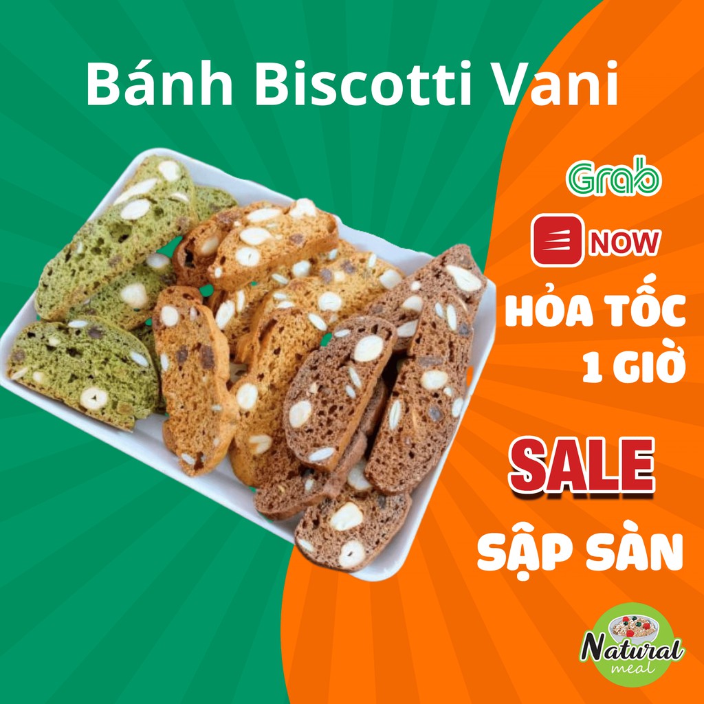 Bánh hạt dinh dưỡng Healthy ăn kiêng, giảm cân Biscotti Vani Mix vị Thơm Ngon 500gram - Natural Meal