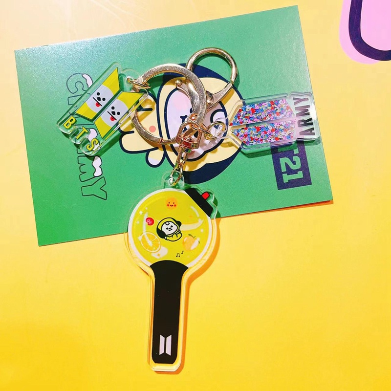 Set 3 Móc Khóa Acrylic In Hình BTS Dễ Thương