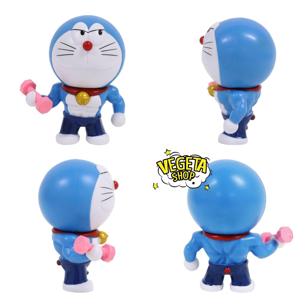 Mô hình Doraemon - 6 tư thế Doremon phù thủy cưỡi chổi đầu bếp nấu ăn pha chế tập tạ thể hình họa sĩ cứu hộ bãi biển