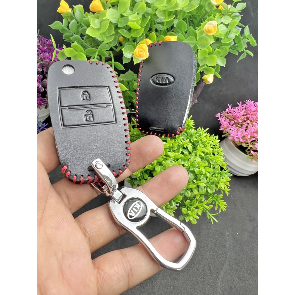 Bao Da Bọc Chìa Khóa Kia Morning 2 nút Chìa gấp