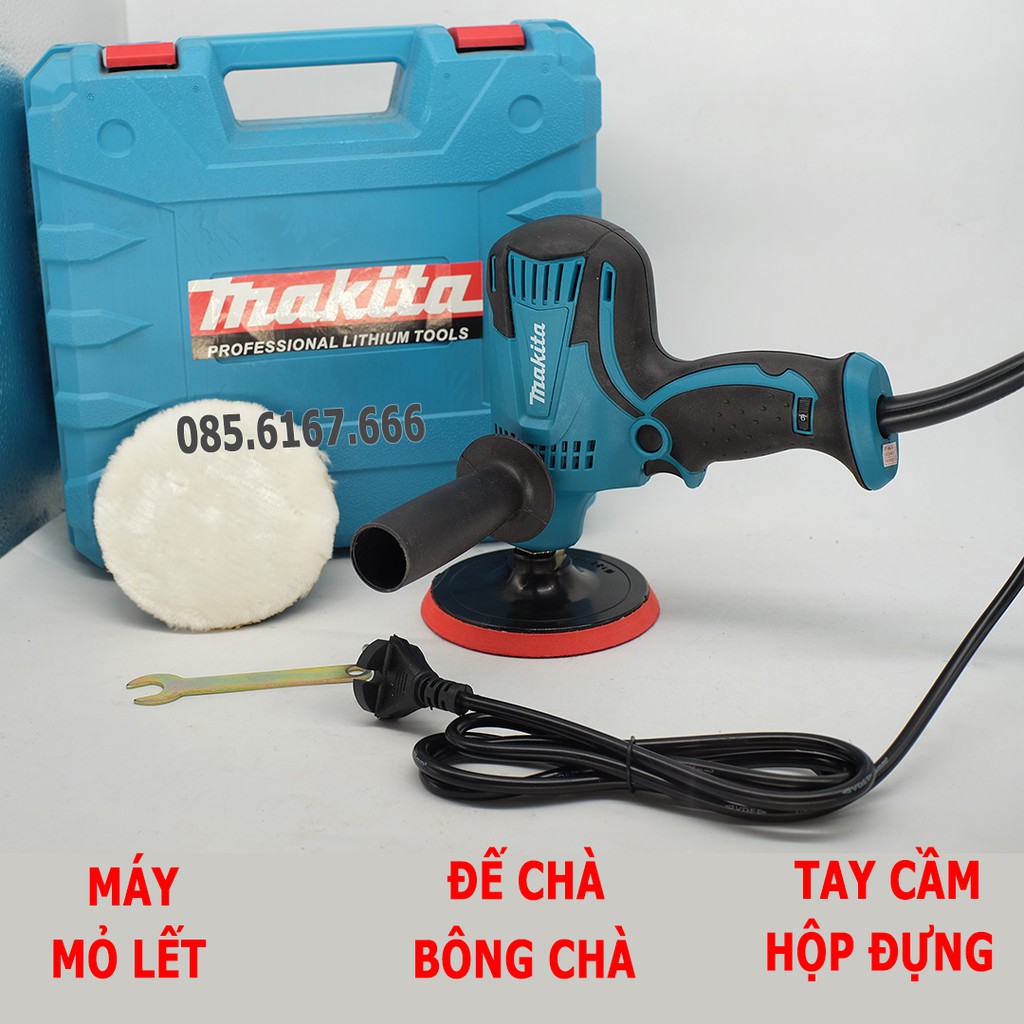 MÁY ĐÁNH BÓNG Ô TÔ MAKITA GV6010 6 cấp độ, Máy chà nhám đánh bóng ô tô, xe máy mini