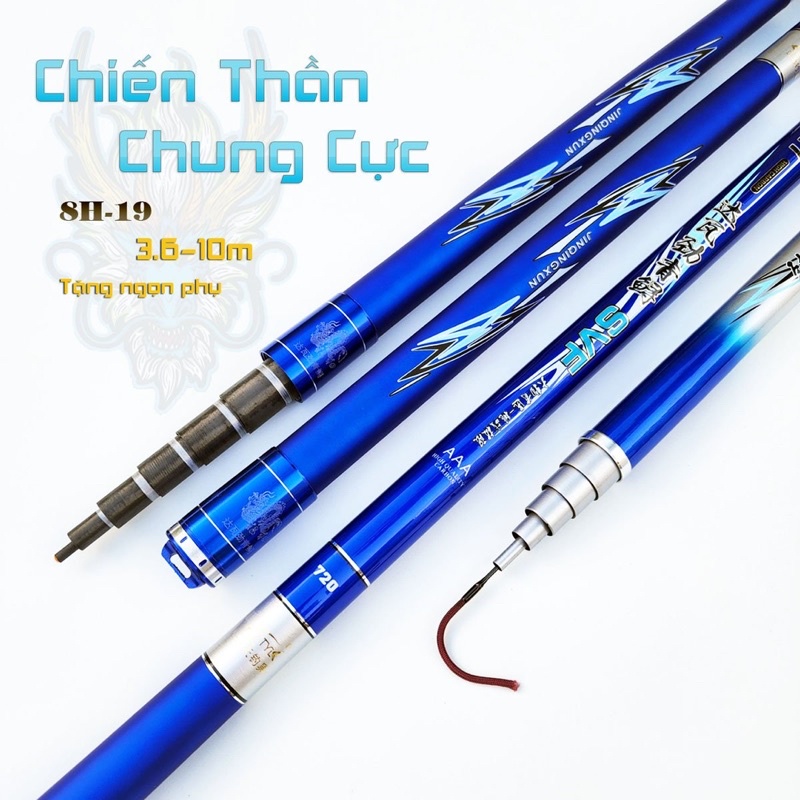 Cần tay Chiến Thần Chung Cực 8H phân bổ lực 19 chất liệu carbon phôi dày ( tăng ngọn phụ)