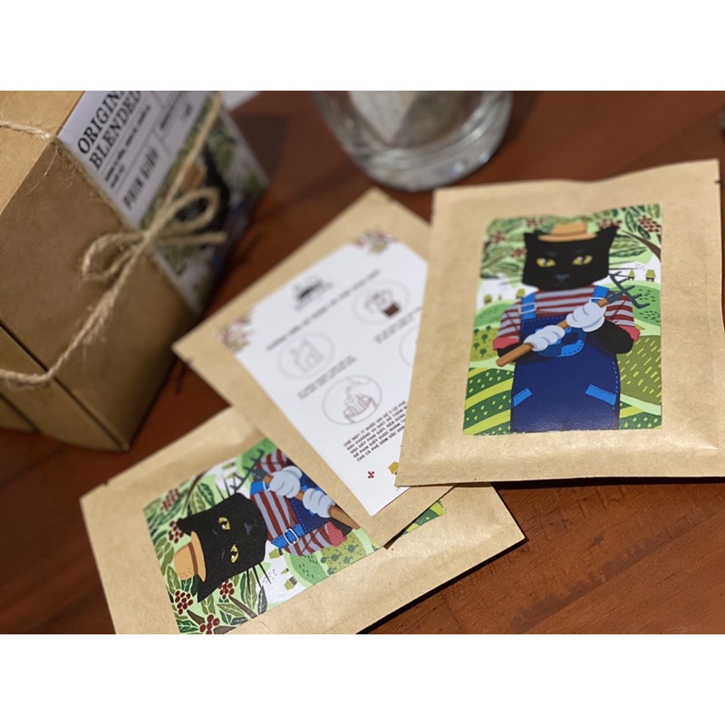 Gói cà phê phin giấy túi lọc_100% ROBUSTA hình mèo dễ thương _Khuê Cà Phê | BigBuy360 - bigbuy360.vn