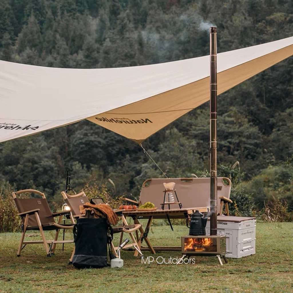 LÒ SƯỞI CỦI KÈM BẾP INOX NH21SK004 NATUREHIKE DU LỊCH DÃ NGOẠI CẮM TRẠI CAMPING OUTDOOR CÂU CÁ LEO NÚI