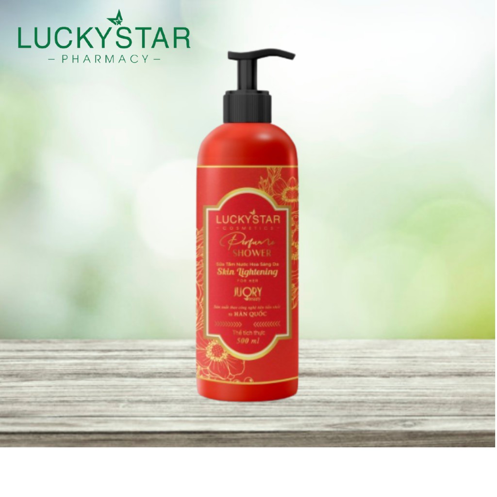 Combo Sữa Tắm Sáng Da Cao Cấp Đỏ & Xám Lucky Star 500ml