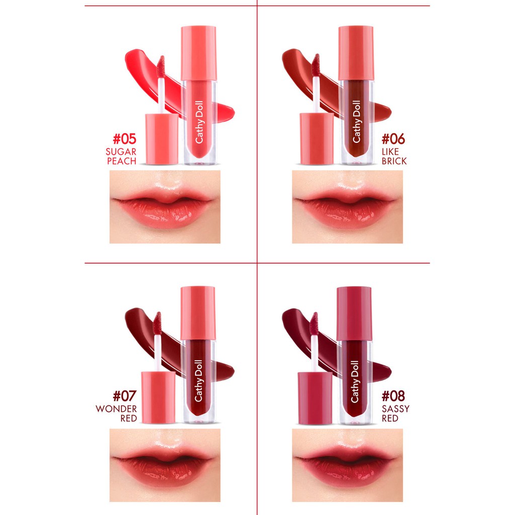 Cathy Doll Glow Gel Tint 2.4g Son Tint Glow Gel Tint Cathy Doll Thái Lan[ Tặng kèm ảnh Win] - minmin