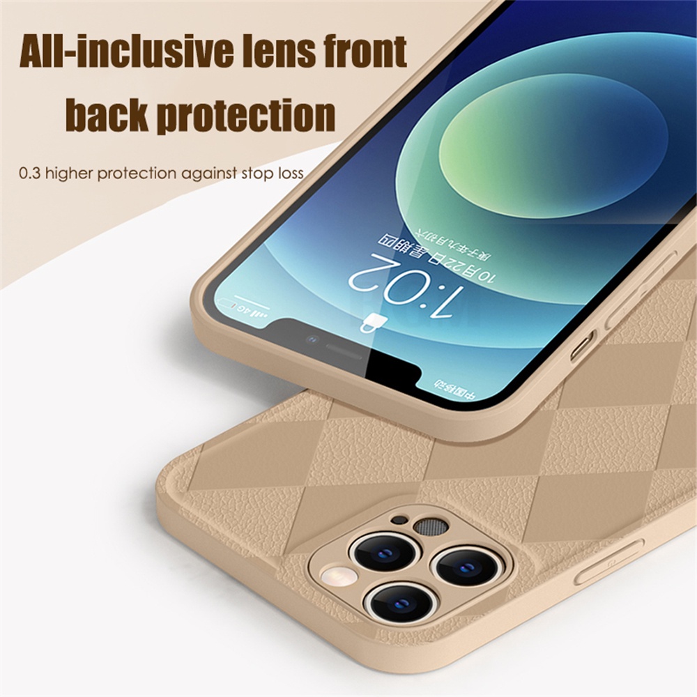 Ốp Điện Thoại Phối Da Kiểu Cổ Điển Sang Trọng Cho iPhone 13 12 11 Pro Max Mini X XR XS Max SE 2020 7 8 Plus