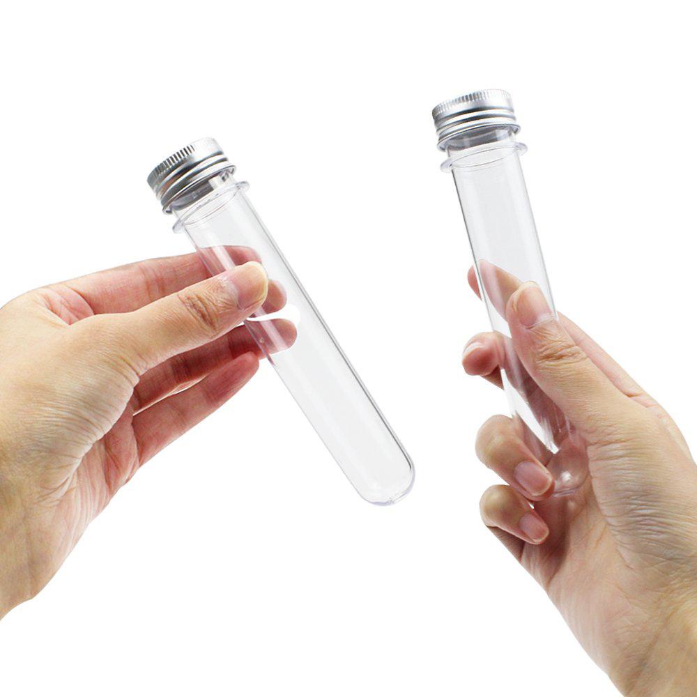 Bộ 25 Ống Nghiệm Trong Suốt 30ml Kèm Nắp Nhôm Tiện Dụng Cho Phòng Thí Nghiệm Khoa Học