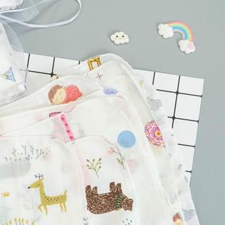 Khăn Sữa Cho Bé Aden Sợi Tre Xuất Nhật 2 Lớp, Sét 10 Khăn Túi Lưới, Kích thước 30x30cm