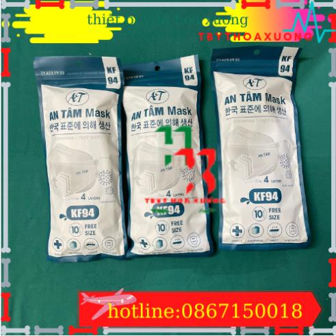 Khẩu Trang 4D kf94 Kháng Khuẩn 4 Lớp Hàn Quốc An Tâm [bịch 10 cái]
