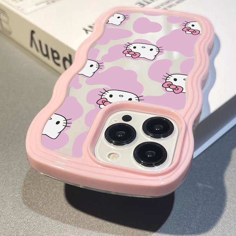 SUNTAIHO Ốp lưng iphone Ốp điện thoại trong suốt họa tiết báo hồng Kulomi thích hợp cho iPhone 11 12 13 Pro Pmax XS max XR 7 8 plus