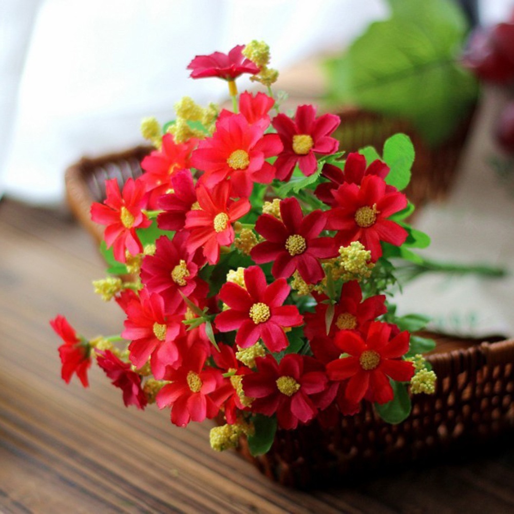 Bó Hoa Cúc Nhân Tạo 28 Bông Cho Trang Trí
