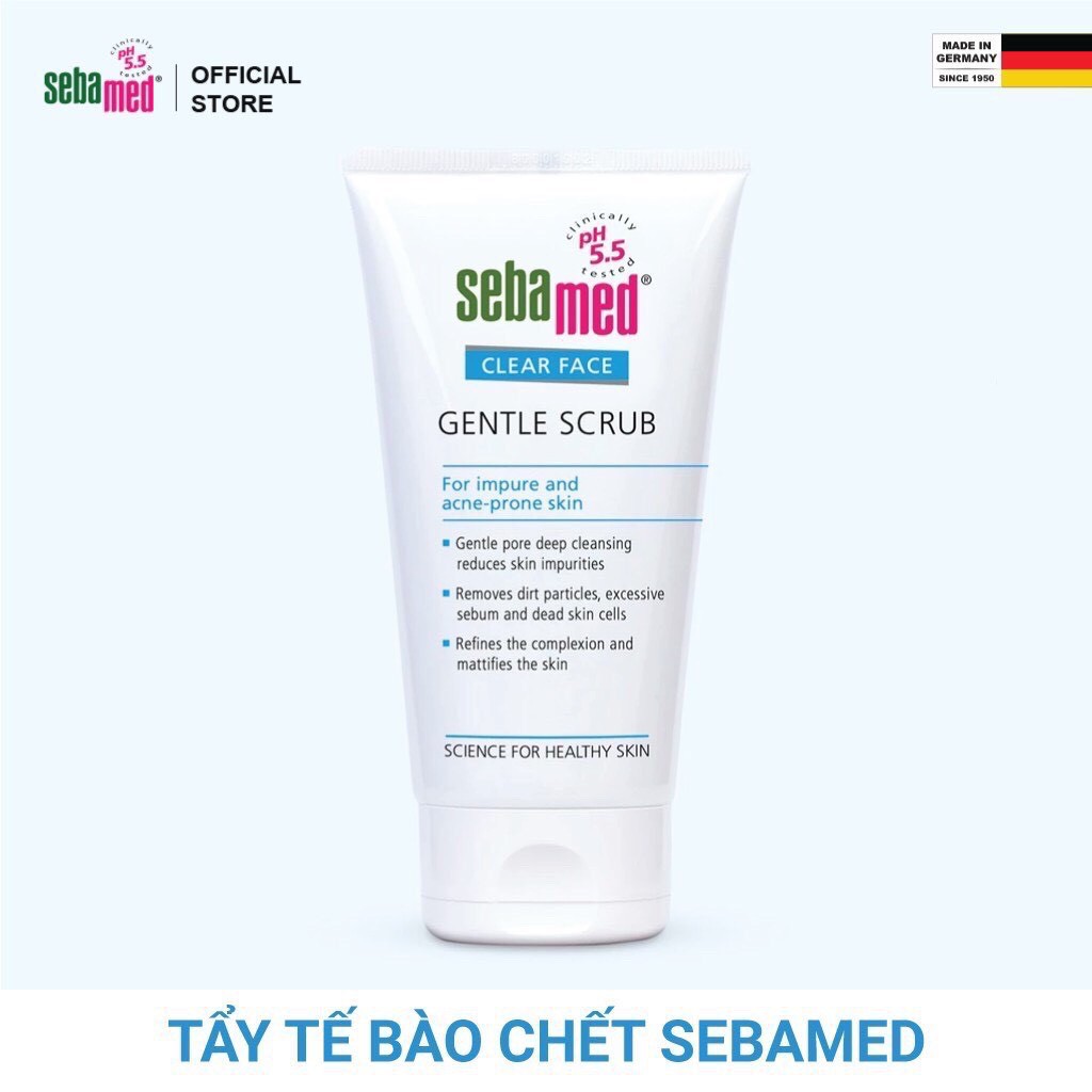 Tẩy tế bào chết Sebamed pH5.5 Clear Face Gentle Scrub 150ml  [Nhập Khẩu Chính Hãng]