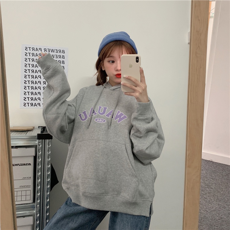 Áo Hoodie Nữ Màu Sắc Ngọt Ngào Phong Cách Hàn Quốc 6 Màu