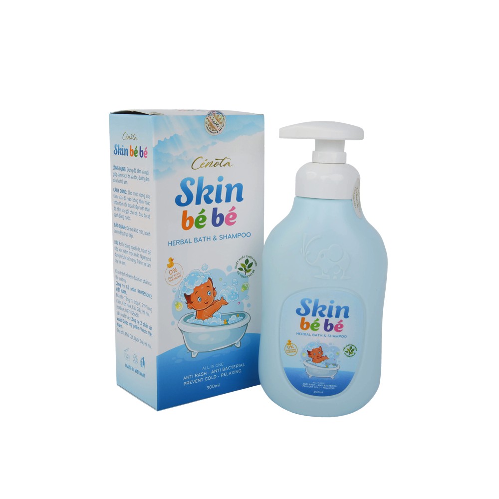 Sữa Tắm Gội Cho Bé Cenota Skin Bé Bé 300ml