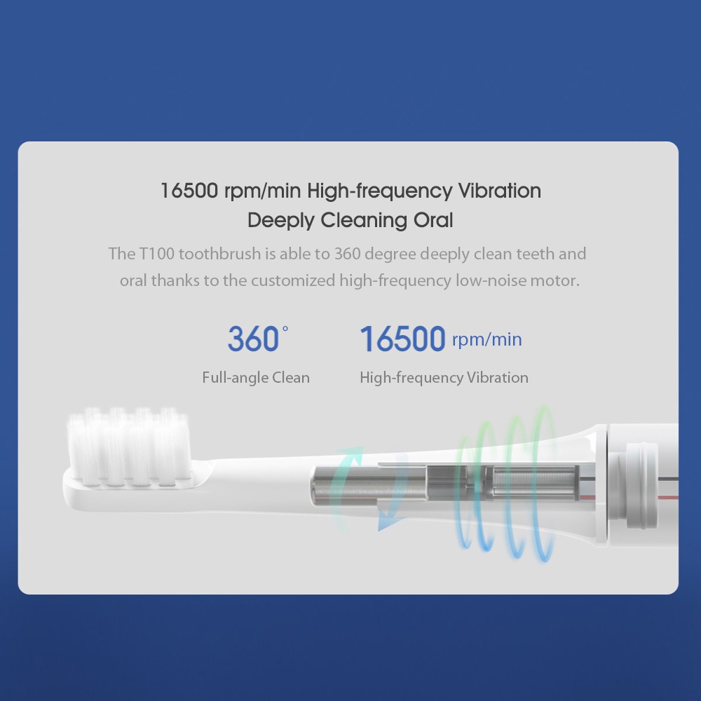 Bàn chải đánh răng điện Xiaomi Mijia T100 an toàn chất lượng cao