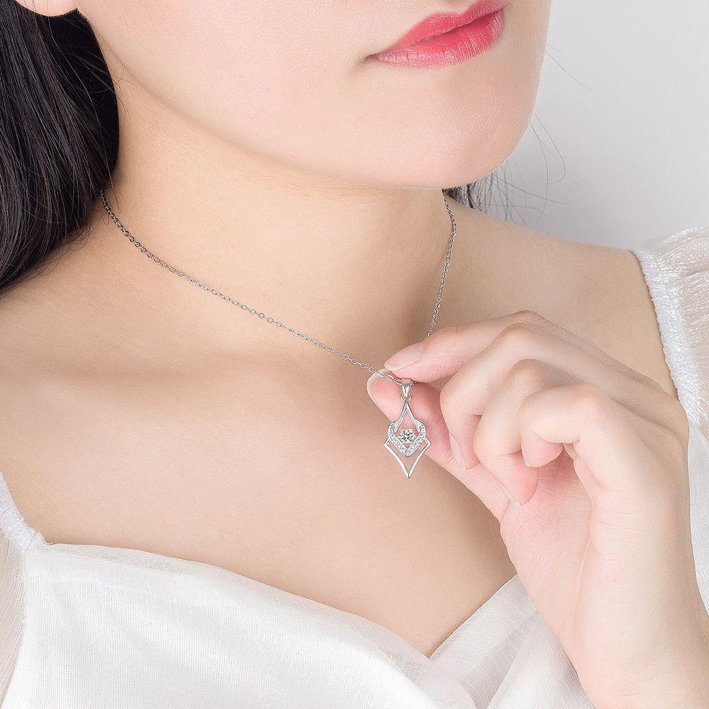 EUTUS Vòng cổ Mặt Đá Zircon Thời Trang Cho Nữ