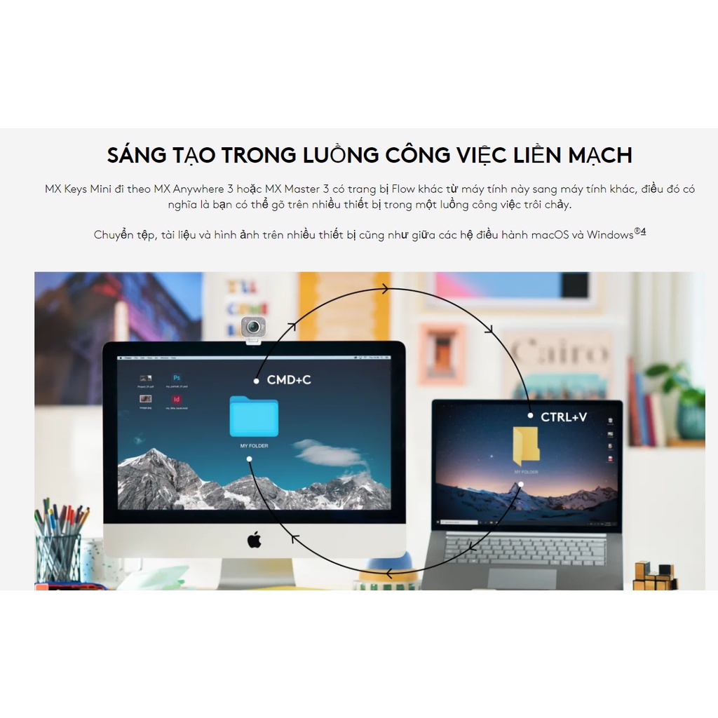 [Hỏa Tốc -HCM] Bàn phím không dây Bluetooth Logitech MX Keys Mini - Nhỏ gọn, Phím tắt thông minh - Ngoc Vien Store