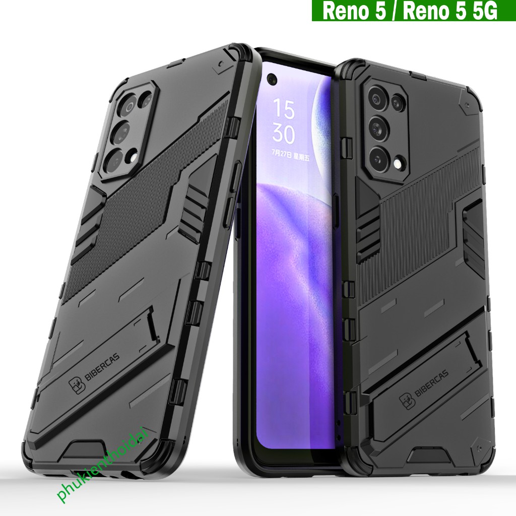 Ốp lưng Oppo Reno 5 / Reno 5 5G / Reno 6 5G / Reno 7 5G Iron Man Ver 2 chống sốc giá đỡ chân đế xem phim siêu bền