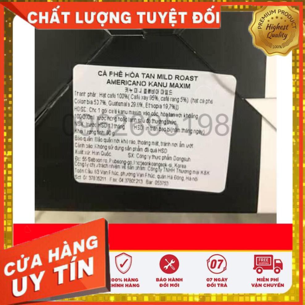 CÀ PHÊ HÒA TAN MILD ROAST AMERICANO KANU MAXIM HÀN QUỐC HỘP 90G