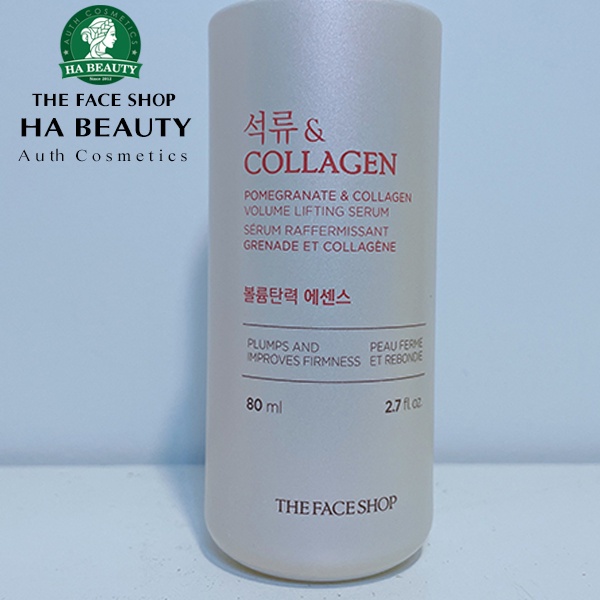 Serum dưỡng ẩm chống lão hoá phục hồi săn chắc da lựu đỏ The Face Shop Pomegranate & Collagen Volume Lifting Serum 80ml