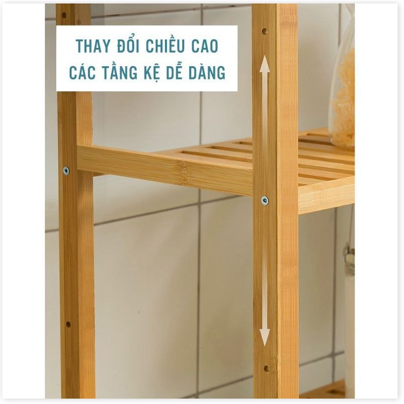 Kệ Để Giày Dép Cao Cấp Phong Cách Bắc Âu, Gỗ Tre Lắp Ráp, Tiết Kiệm Diện Tích