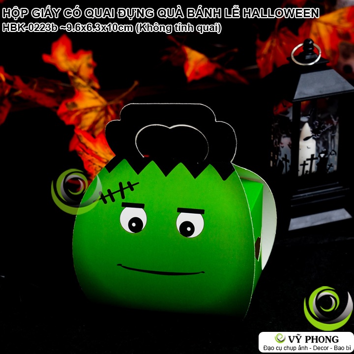 HỘP GIẤY CÓ QUAI XÁCH ĐỰNG BÁNH KẸO LỄ HALLOWEEN HỘP ĐỰNG QUÀ TẶNG DECOR TRANG TRÍ LỄ HỘI MA QUỶ HBK-0223