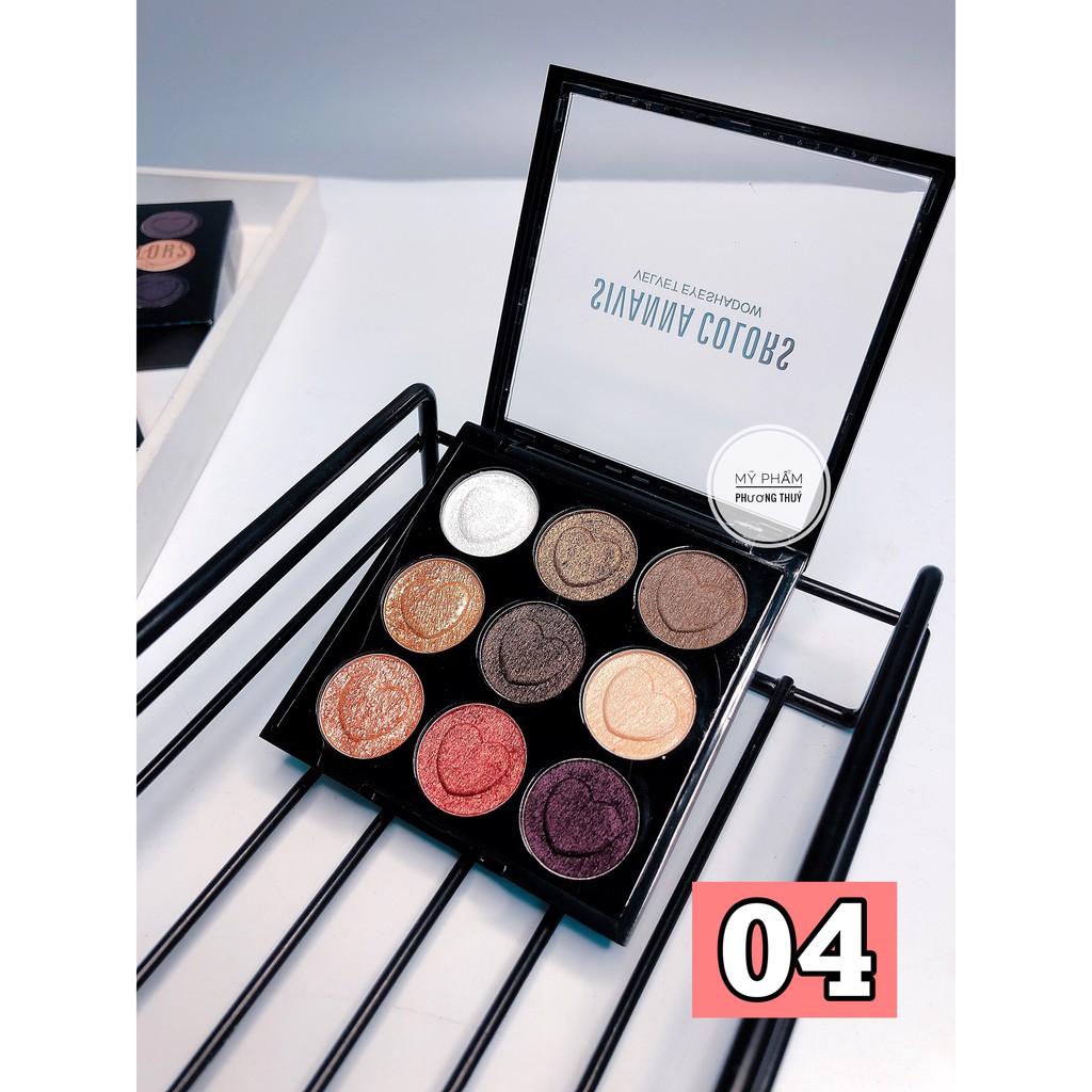 Bảng Phấn Mắt 9 ô Sivanna Colors Velvet Eyeshadow