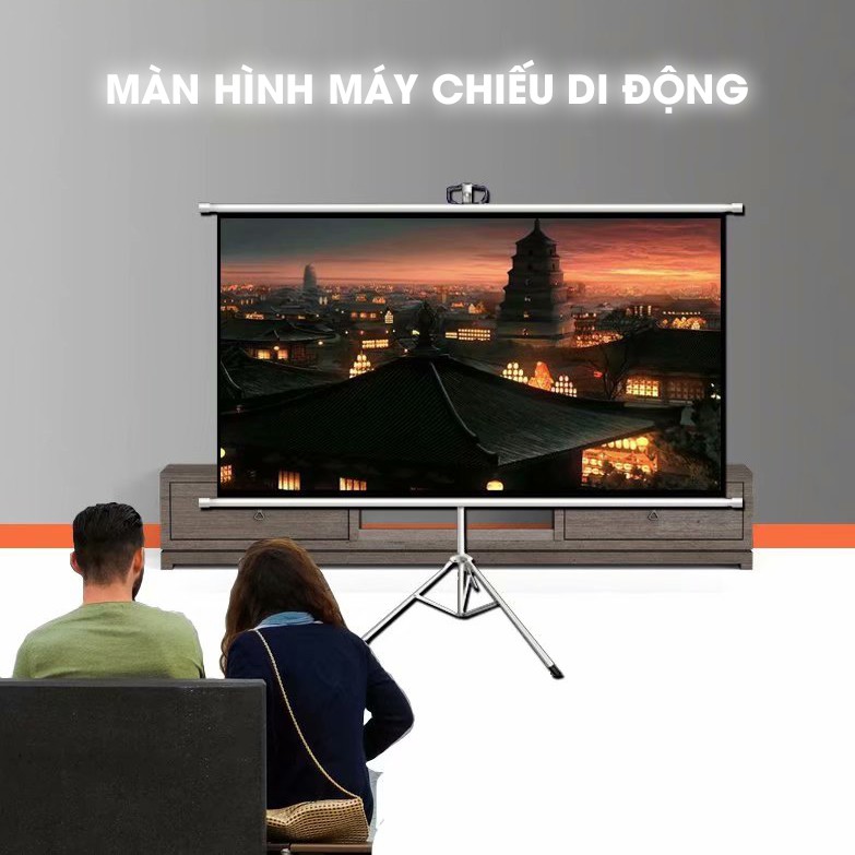 Màn chiếu treo tường có kích thước phù hợp cho tất cả các máy chiếu,không hạn chế góc nhìn
