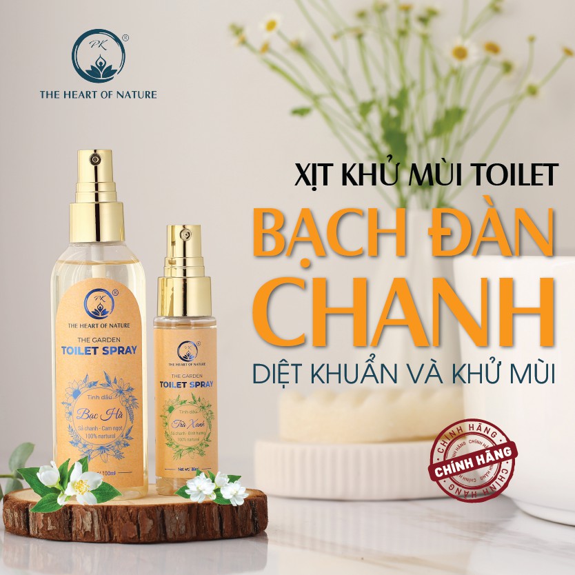 Xịt khử mùi toilet tinh dầu Bạch Đàn Chanh PK 30ml/100ml