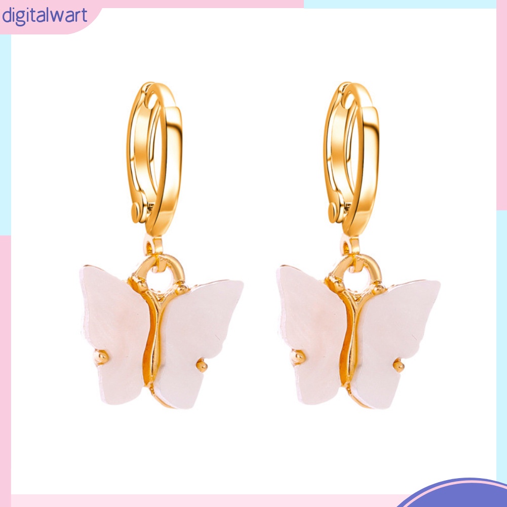 Bông Tai Hình Bướm Bằng Acrylic Màu Sắc Ngọt Ngào Dành Cho Nữ