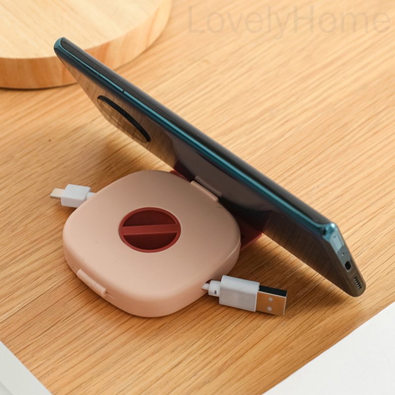 Dụng cụ quấn dây cáp sạc USB/dây tai nghe hình vuông nhiều màu sắc tùy chọn