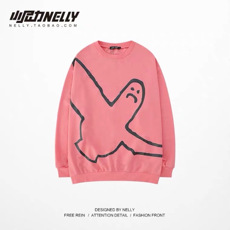 [SẴN] Áo sweater da cá nelly [BF 4135 AZ] dáng unisex form rộng 49 24