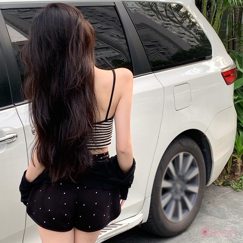 Áo Hai Dây Dáng Ôm Kẻ Sọc Hở Lưng Quyến Rũ Thời Trang Cho Nữ