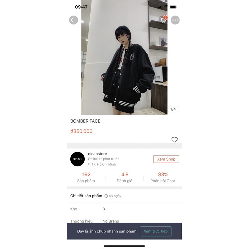 pass áo new do mua nhầm sz ở dicao