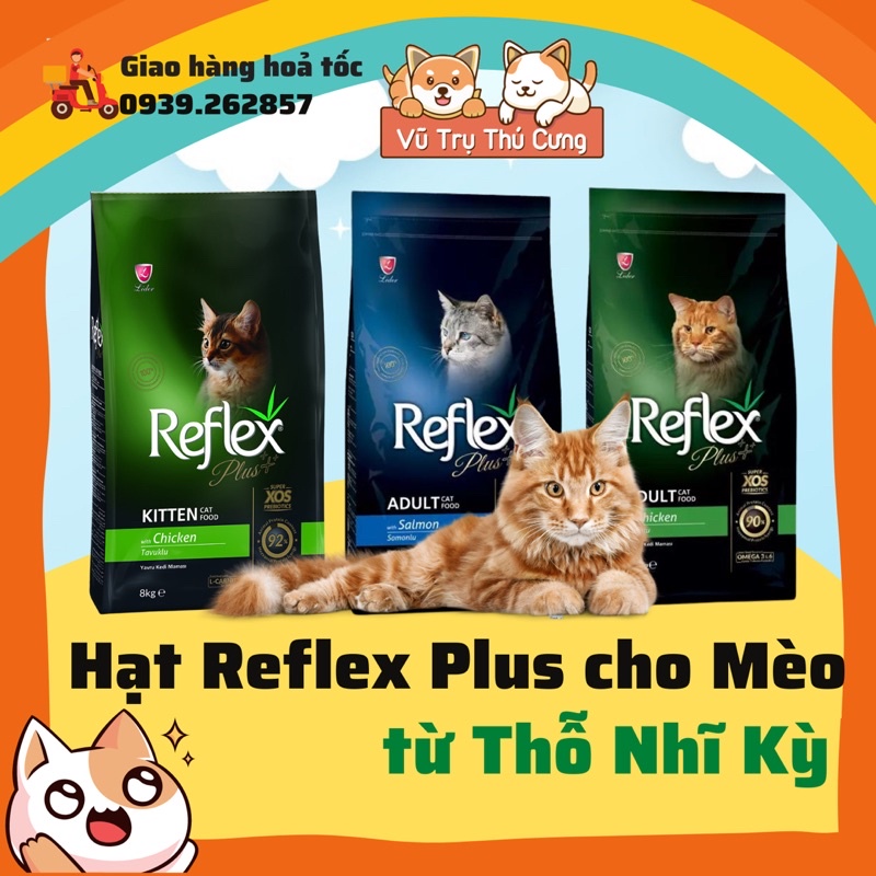 Hạt Reflex Plus cho mèo con, mèo lớn từ Thỗ Nhĩ Kỳ, bịch 1.5Kg, Thức ăn cho mèo con