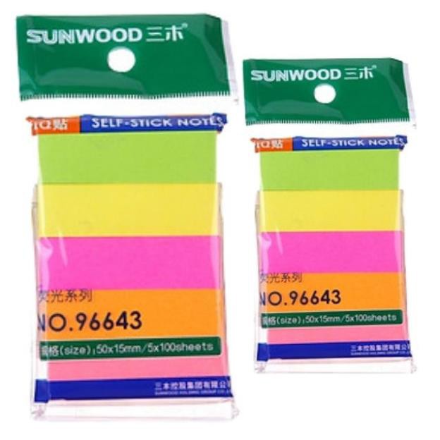 Giấy ghi chú sunwood 5 Màu 96643