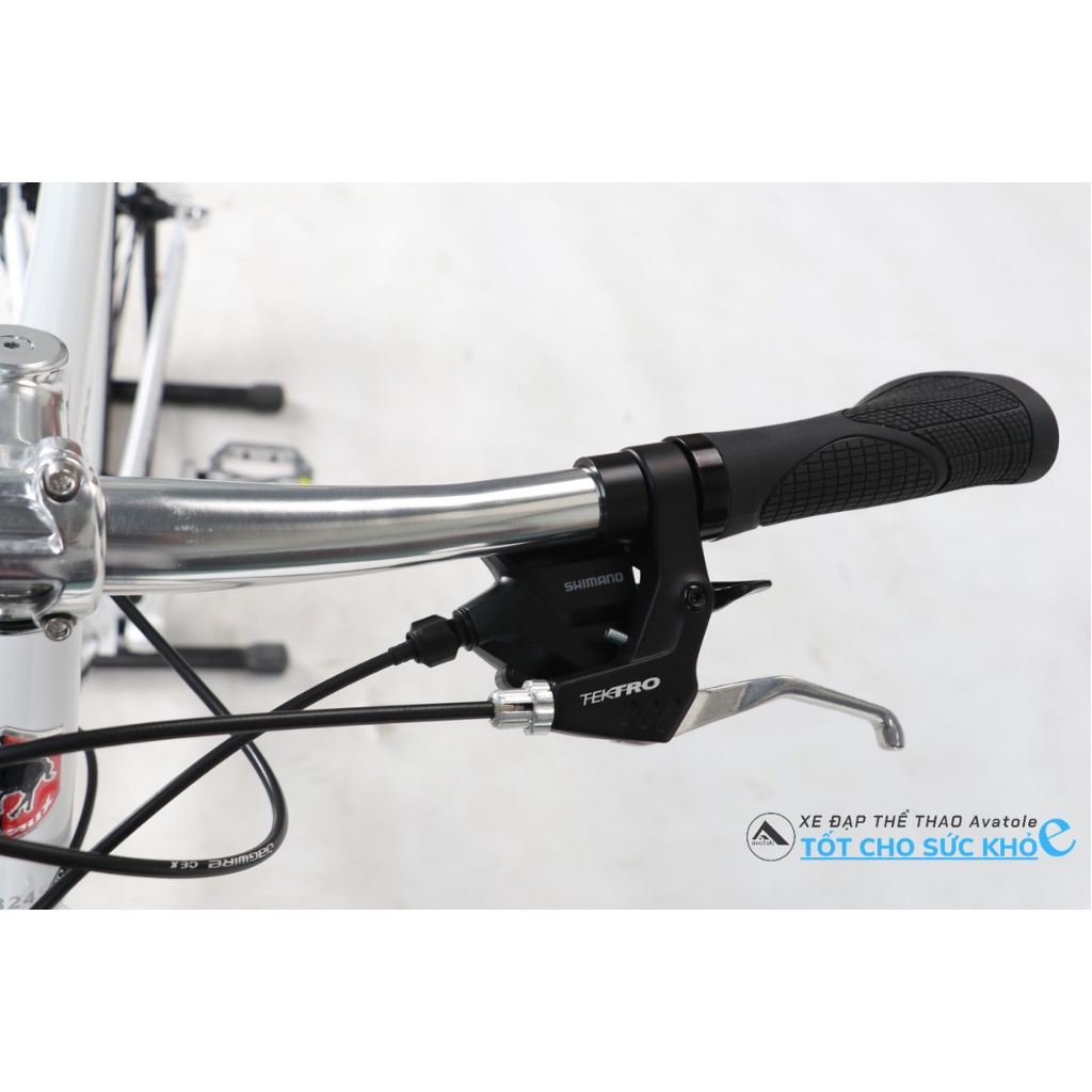 Xe đạp đương trường Chevaux FK Pro, Khung nhôm sơn tĩnh điện cao cấp, Bộ chuyển số Shimano 24 tốc độ, Màu trắng
