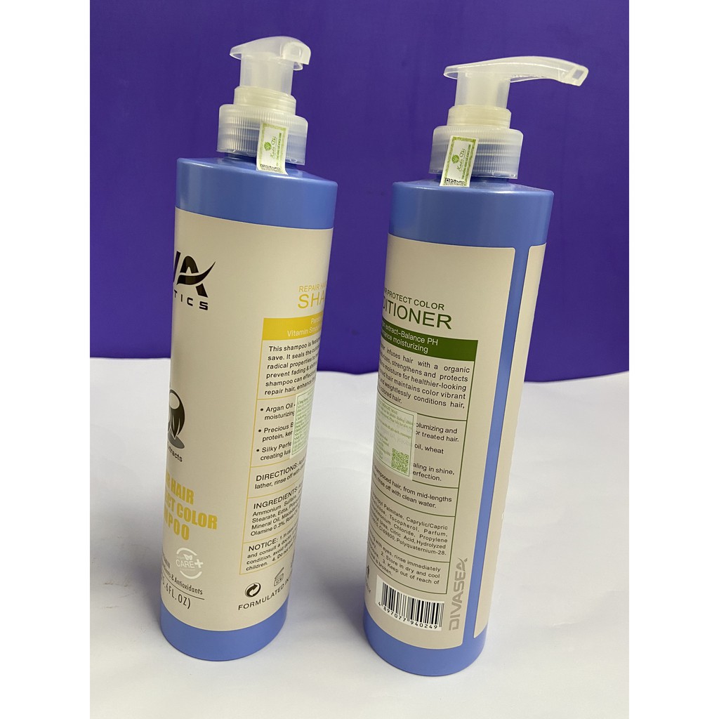 Bộ Dầu Gội DIVA Xanh Phục Hồi Siêu Mềm Mượt 750ml