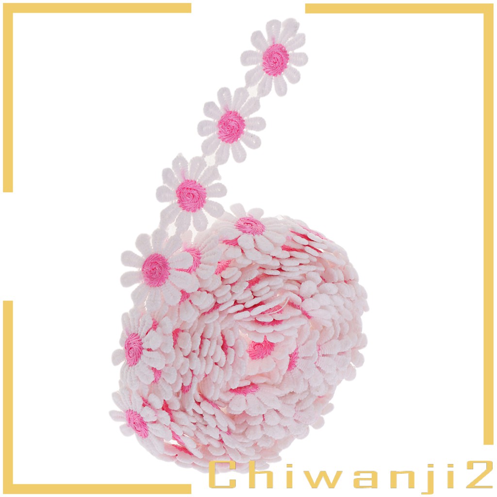 [Chiwanji2] Cắt Ren Hoa Cúc 25mm Dài 3 Yard Dùng Để May Vá