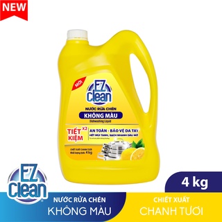 Nước rửa chén không màu ez clean hương chanh 4kg