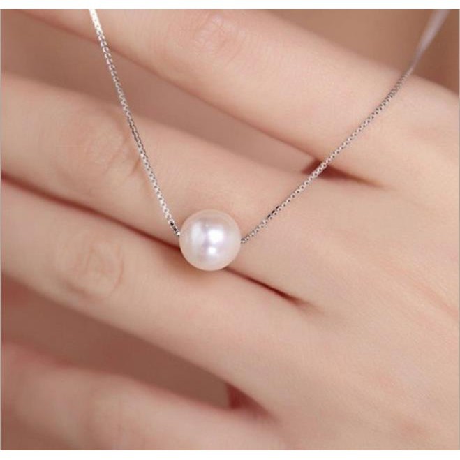 [ xả kho ] Vòng cổ ( dây chuyền ) bạc 925 hạt ngọc kiêu sa DT001