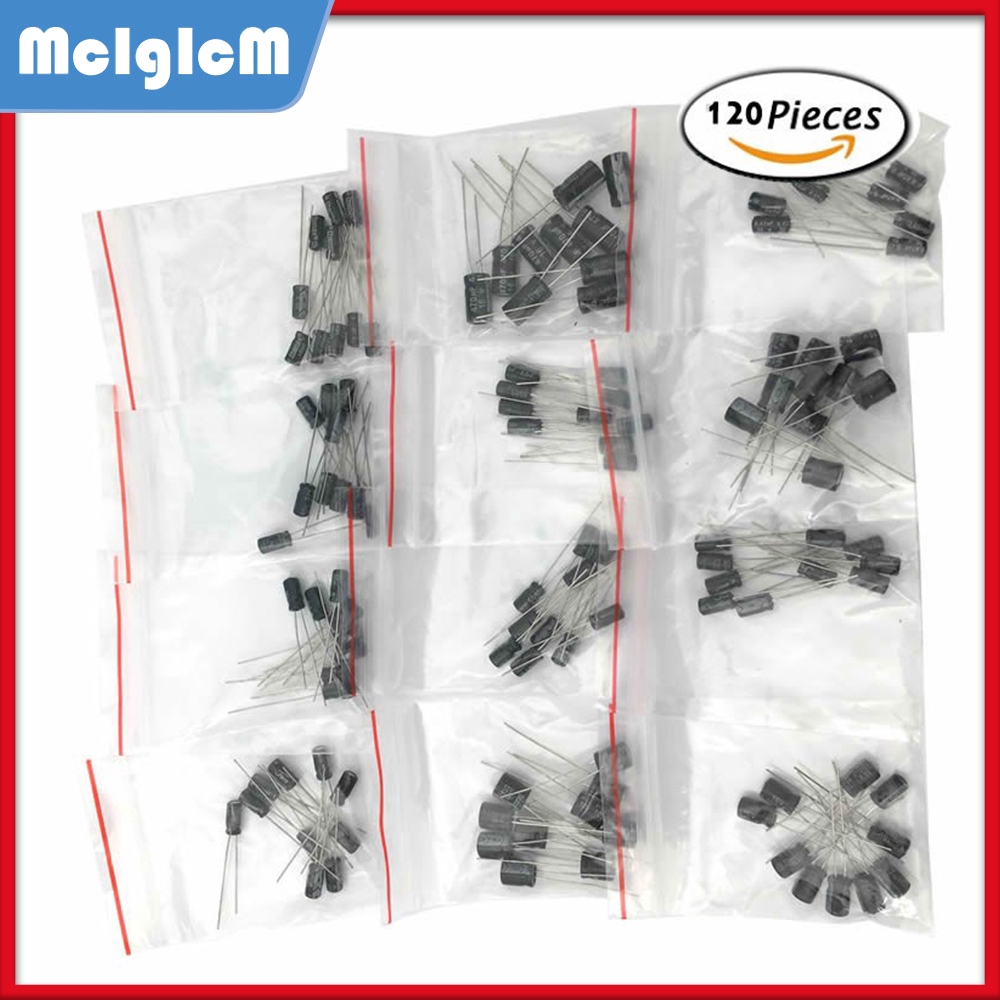 Set 120pcs  tụ nhôm điện phân 0.22UF-470UF