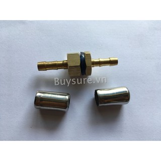 Bộ đầu nối dây rửa xe 6.5mm kèm 2 chụp inox