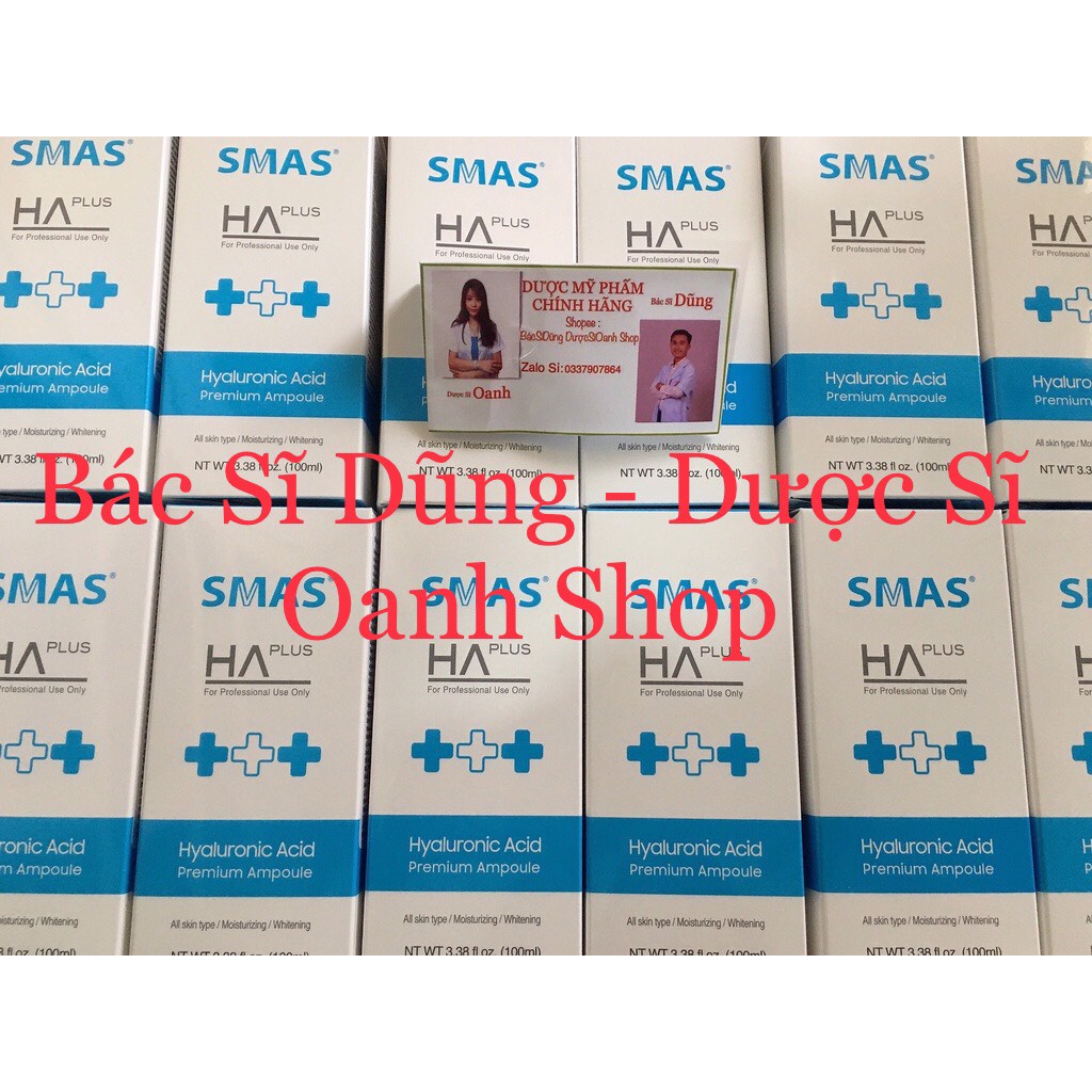 ✅ CHÍNH HÃNG Serum Cấp Ẩm, Phục Hồi da Smas HA Plus 100ml