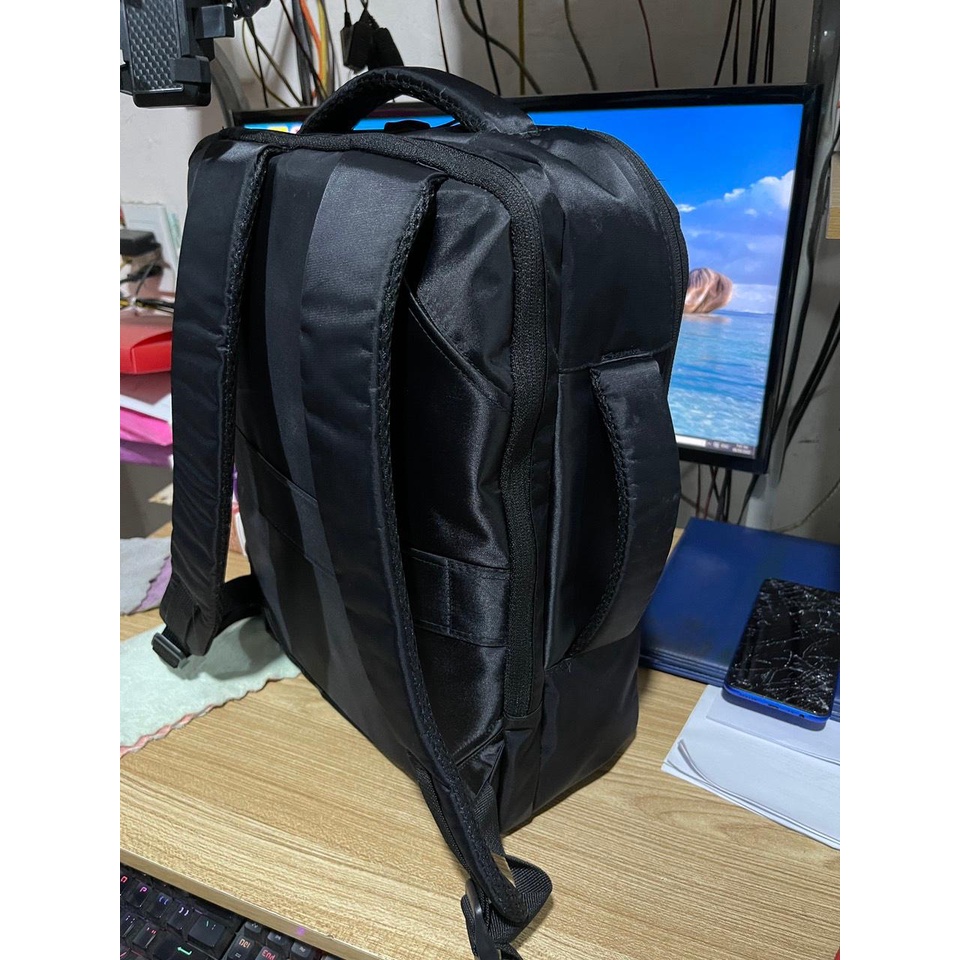 Balo laptop chống sốc 3 chức đa năng có sạt USB công nghệ mới đen xanh Shalla