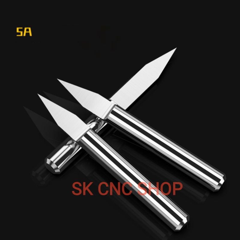 Bộ 10 Mũi CNC  Khắc 1 me - không phủ titan - 3.175mm - SK CNC SHOP