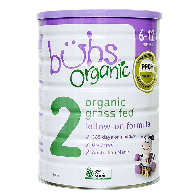 Sữa Bubs bò organic Úc 800g 1,2,3