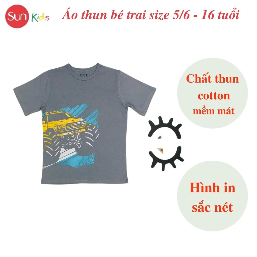 Áo thun bé trai xuất xịn, áo phông cho bé trai, chất cotton, size 5,6-16 tuổi,  - SUNKIDS